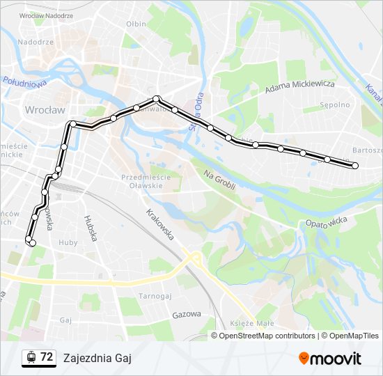 72 light rail Line Map