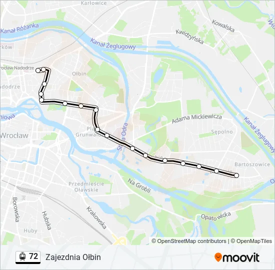 72 Light Rail Line Map