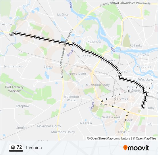 72 light rail Line Map