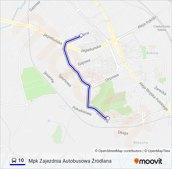 10 bus Line Map