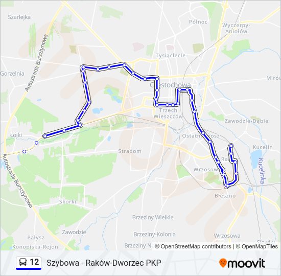 12 bus Line Map