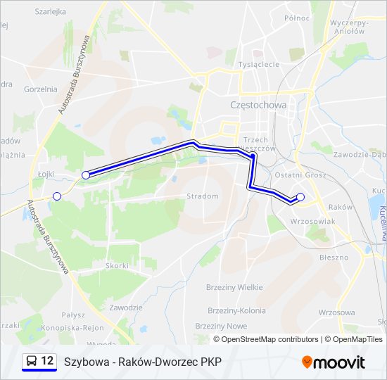 12 bus Line Map