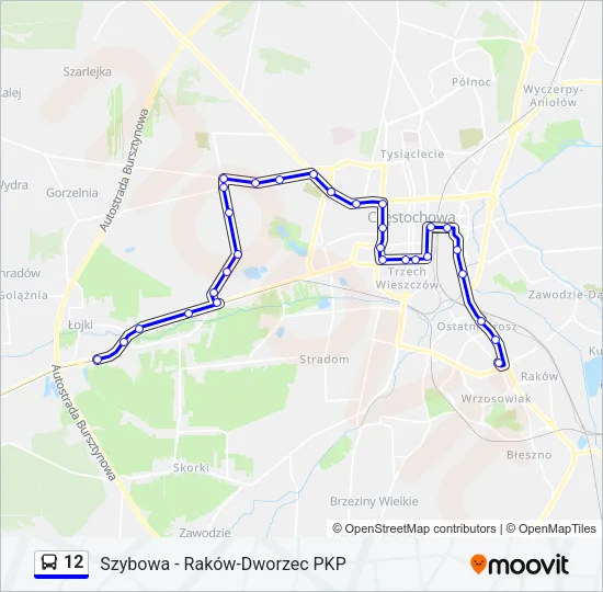 12 Bus Line Map