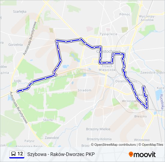 12 bus Line Map