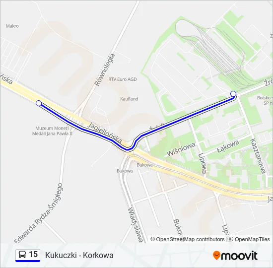 Автобус 15: карта маршрута