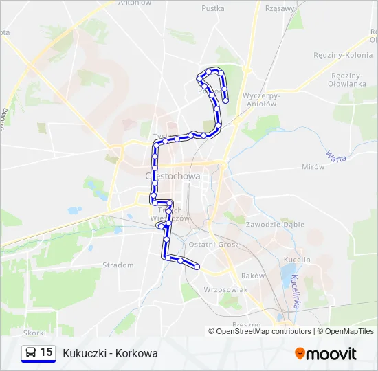 Автобус 15: карта маршрута