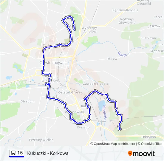 Автобус 15: карта маршрута