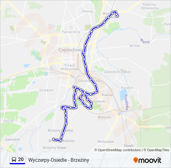 20 bus Line Map