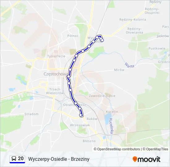 20 Bus Line Map