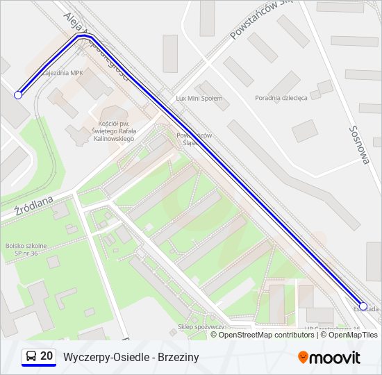 20 bus Line Map