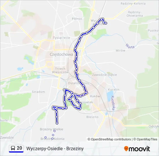20 Bus Line Map