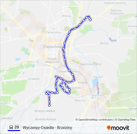 20 Bus Line Map
