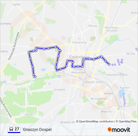 27 bus Line Map