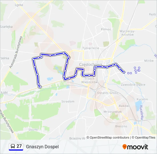 27 Bus Line Map