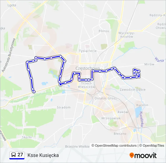 27 Bus Line Map