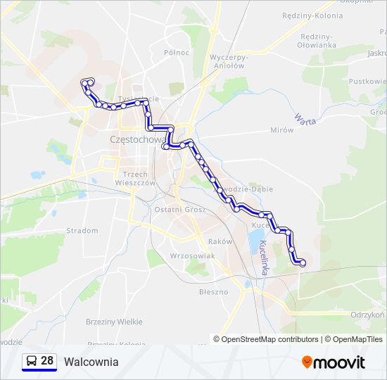 28 bus Line Map