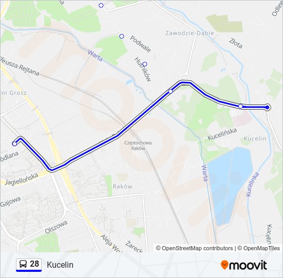 28 bus Line Map