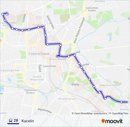 Автобус 28: карта маршрута