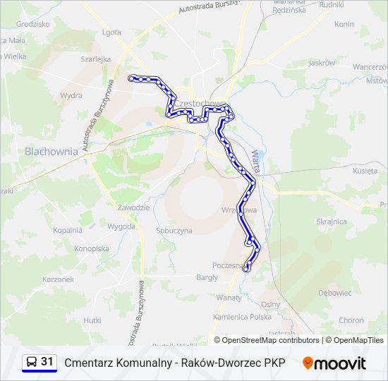 31 bus Line Map