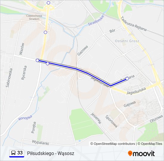 33 bus Line Map