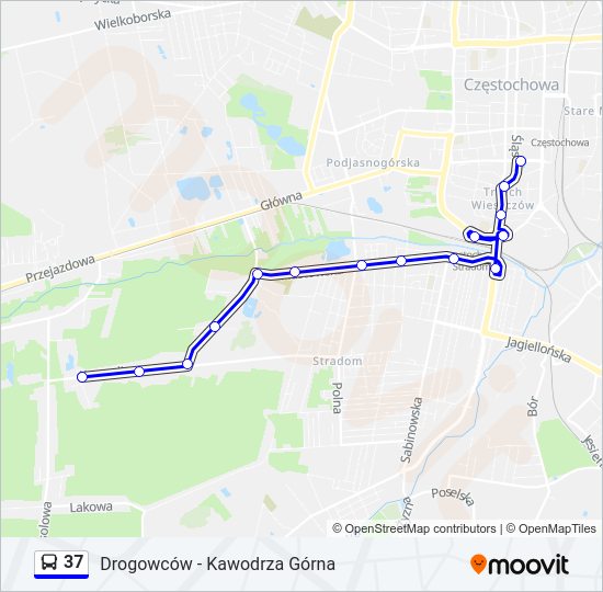 37 bus Line Map