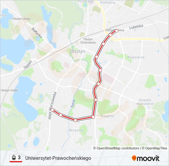 3 light rail Line Map