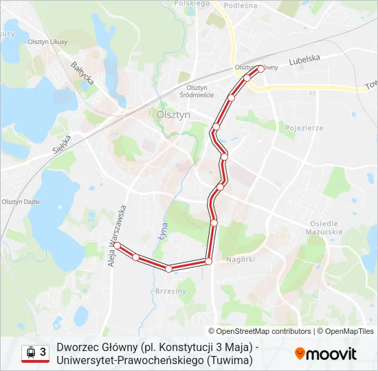 3 Light Rail Line Map