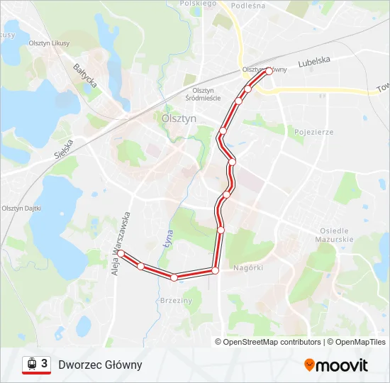 3 Light Rail Line Map