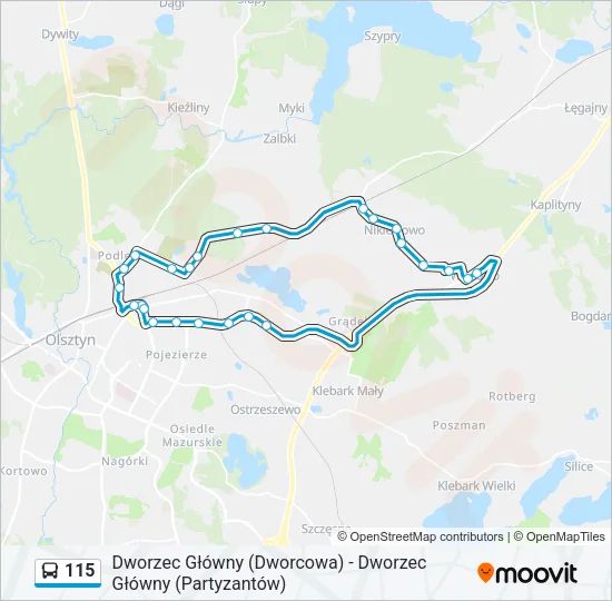 115 Bus Line Map
