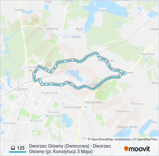 125 Bus Line Map