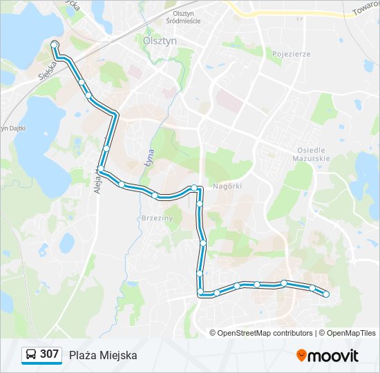 307 bus Line Map