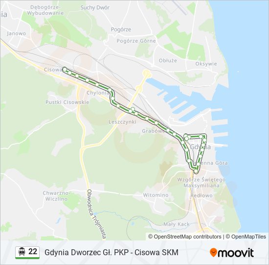 22 cable car Line Map