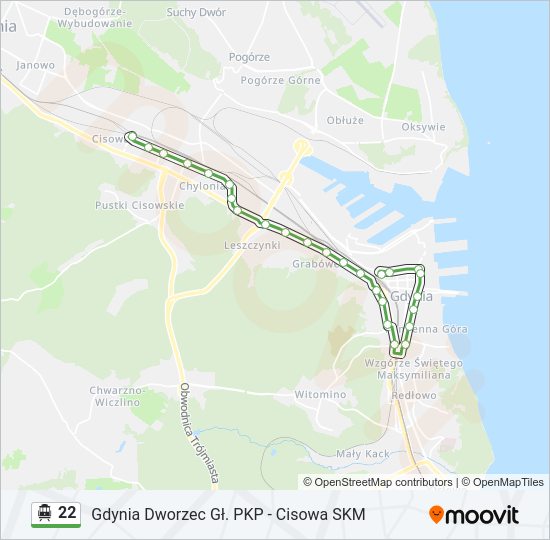 22 cable car Line Map