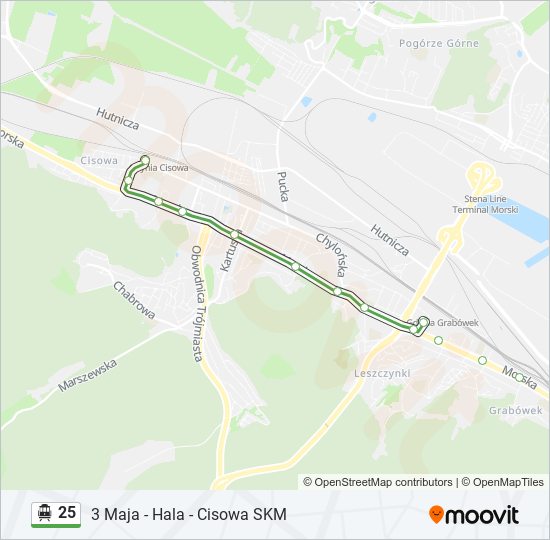 25 cable car Line Map