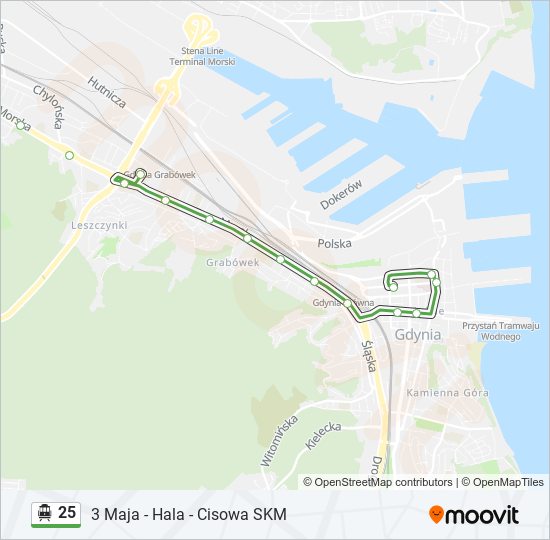 25 cable car Line Map