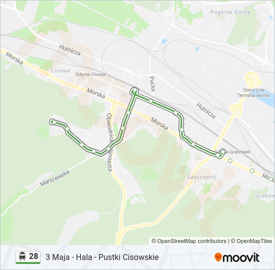 28 cable car Line Map