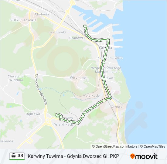 33 cable car Line Map