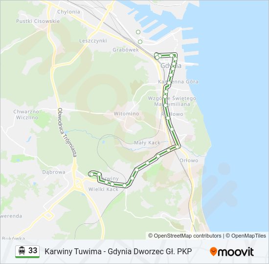 33 cable car Line Map