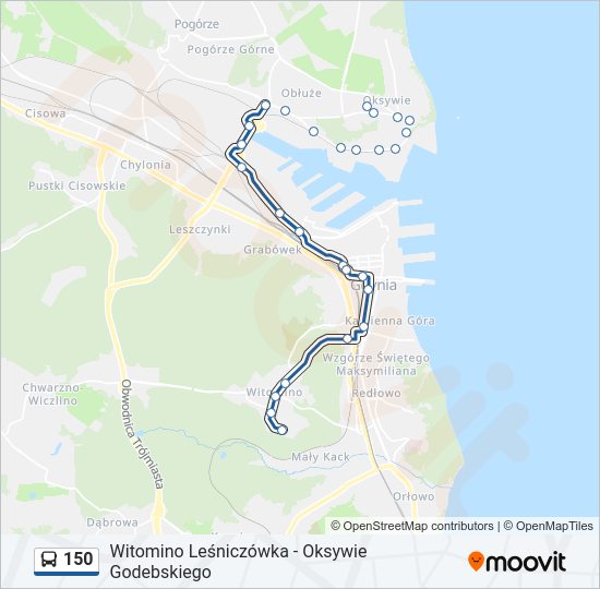 150 bus Line Map