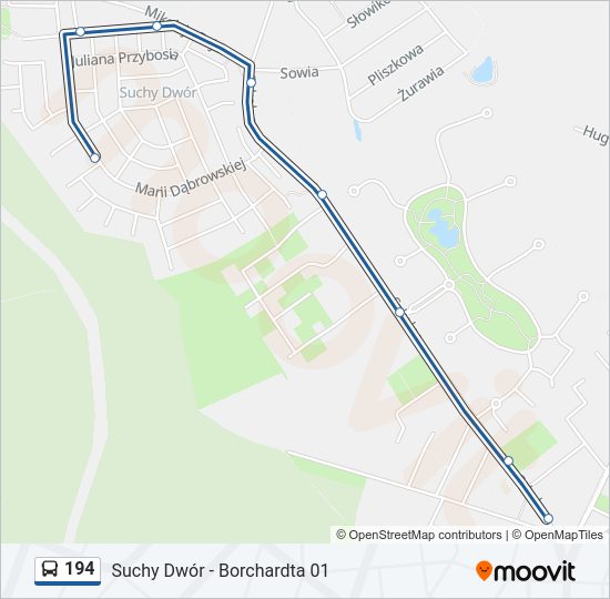 194 bus Line Map