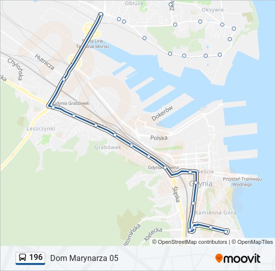 196 bus Line Map