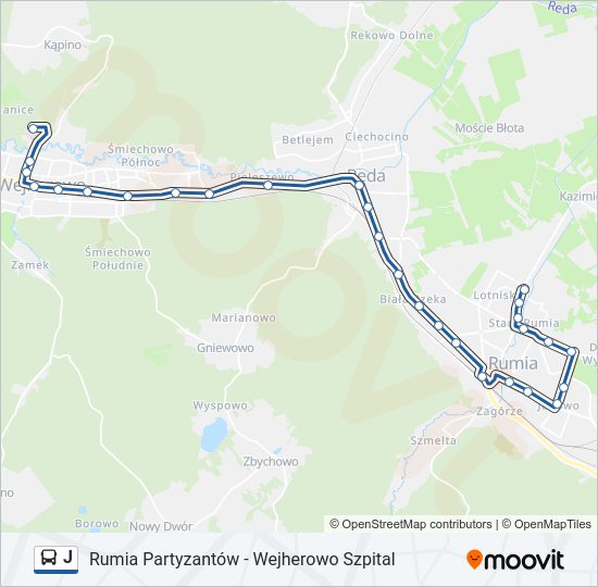 J bus Line Map