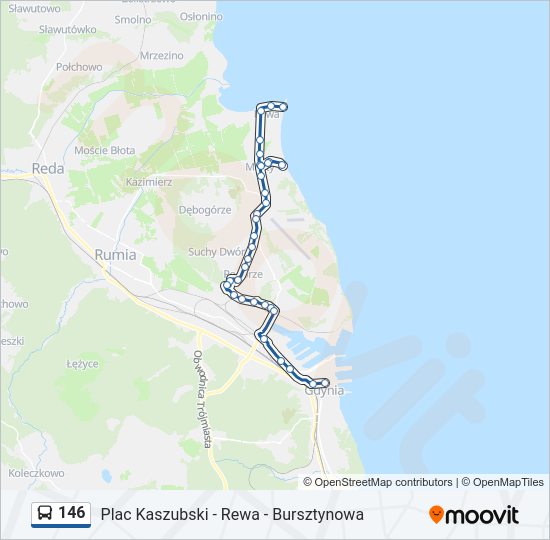 146 bus Line Map