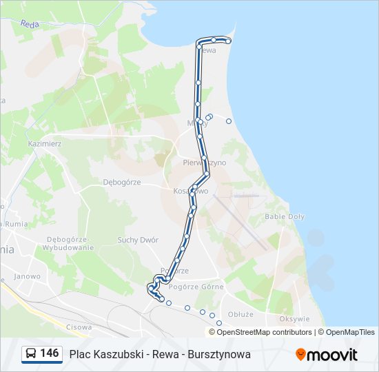 146 bus Line Map