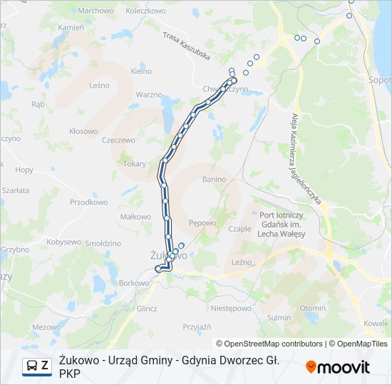 Z bus Line Map