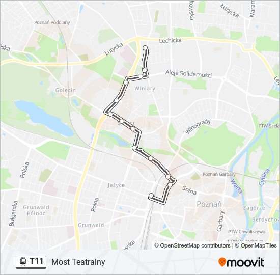 T11 light rail Line Map