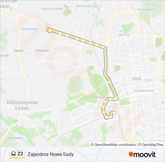 Z2 bus Line Map