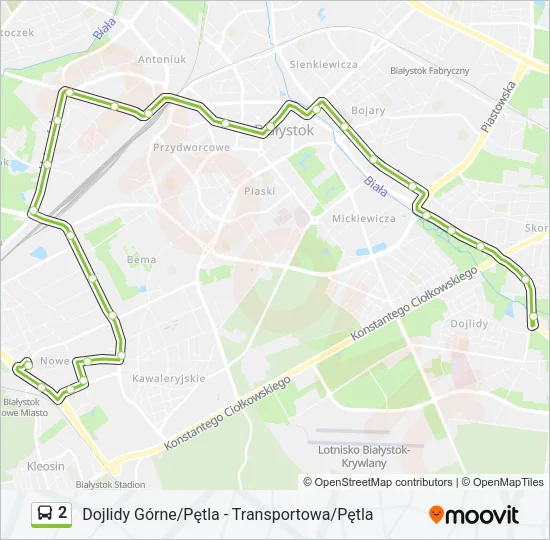 Автобус 2: карта маршрута