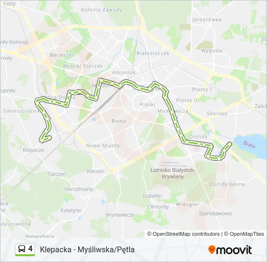 Автобус 4: карта маршрута