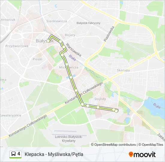 Автобус 4: карта маршрута